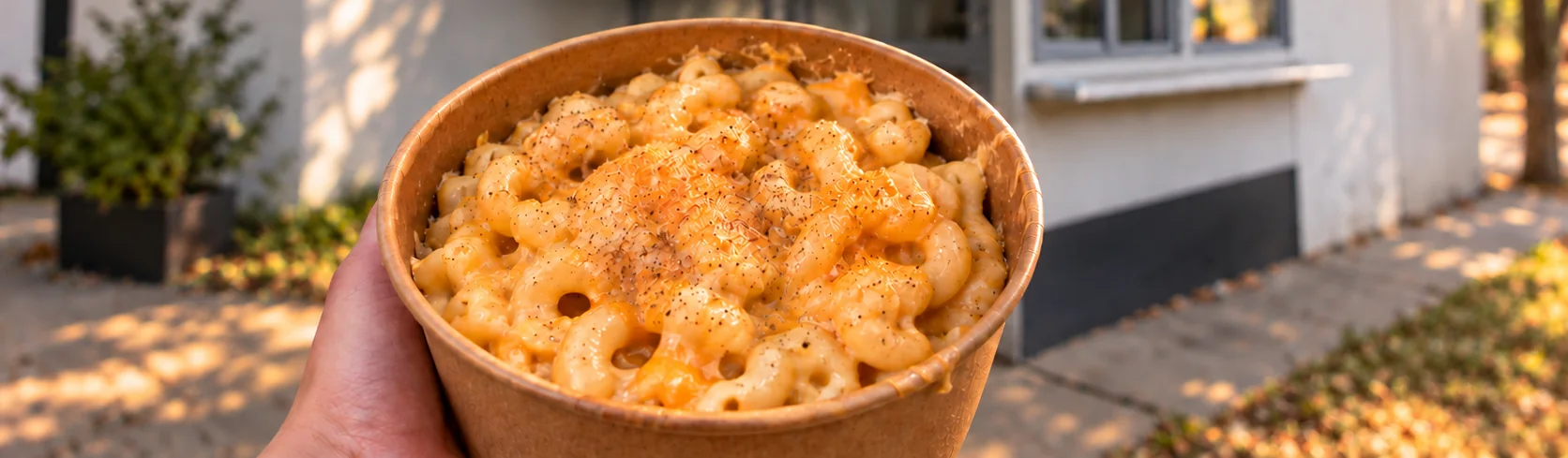 Mac & Cheese a Szabra pavilon előtt
